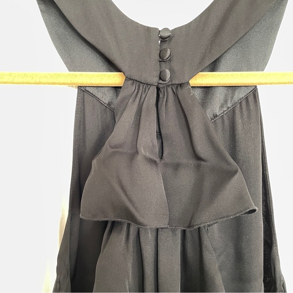 Alice + Olivia KATLYN Waterfall Back Ruffle Dress IN BLACK - Picture 12 of 13